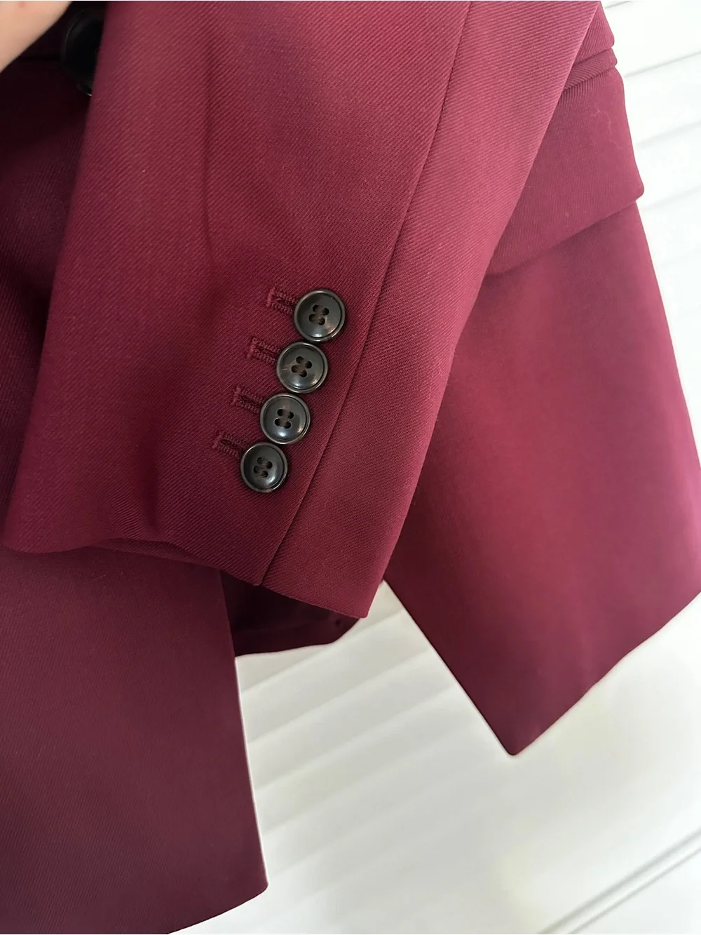 Madewell Women's Burgundy Single-Button Blazer Size 00 - Picture 4 of 14